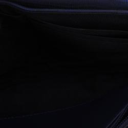 Pre Owned حقيبة شانيل هاف مون أرجوانية جلد براق بسلسلة