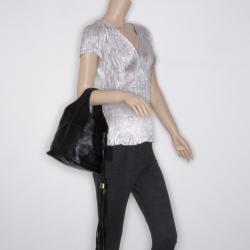 Pre Owned Chanel Black Leather Small Bucket Hobo