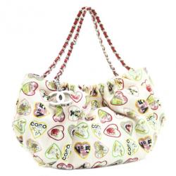 Pre Owned  Chanel Valentine Heart Mini Hobo Handbag 