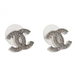 Chanel CC Crystal Earrings