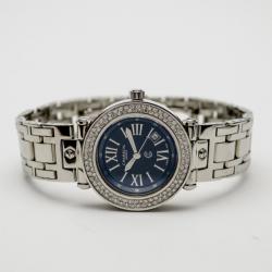 Pre Owned Philippe Charriol Geneve Black Swiss Movement Diamond Ladies Watch 29 MM