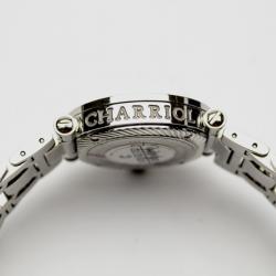 Pre Owned Philippe Charriol Geneve Black Swiss Movement Diamond Ladies Watch 29 MM