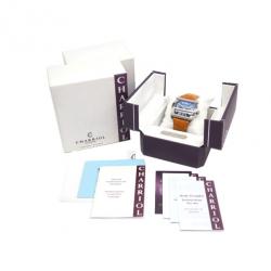 Philippe Charriol SS Leather Black Actor Mens Wristwatch 
