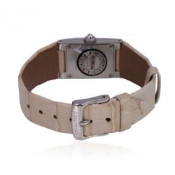 Pre Owned Chaumet Beige SS Diamond Classic Womens Wristwatch 20 MM