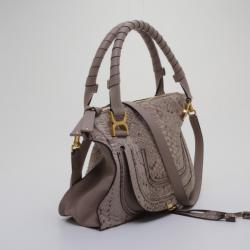 Pre Owned Chloe Python Small Marcie Bag