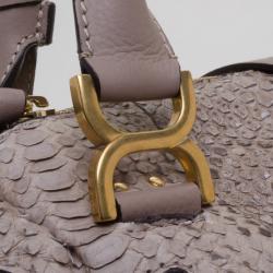Pre Owned Chloe Python Small Marcie Bag