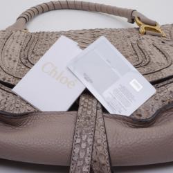 Pre Owned Chloe Python Small Marcie Bag