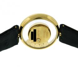 Pre Owned Chopard Happy Diamonds 20/3957 18k Rose Gold Quartz 23mm Watch Ladies