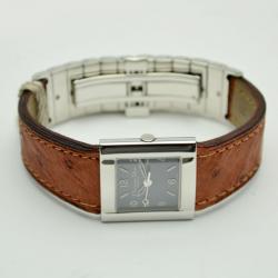 Pre Owned Dior Grey Stainless Steel D80-100 Women's Wristwatch 23 mm