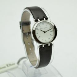 Pre Owned Christian Dior White SS Ladies Wristwatch 