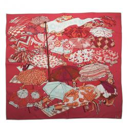 Dior Pink Printed Silk Scarf