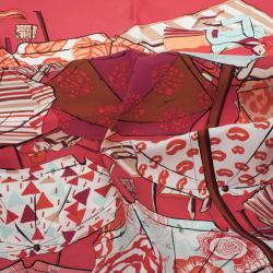 Dior Pink Printed Silk Scarf