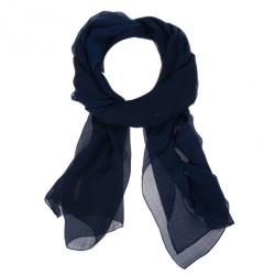 Dior Navy Blue Cannage Silk Scarf