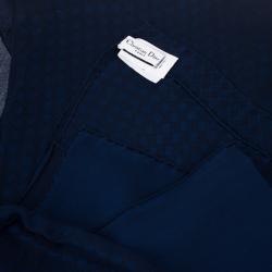Dior Navy Blue Cannage Silk Scarf