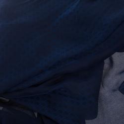 Dior Navy Blue Cannage Silk Scarf