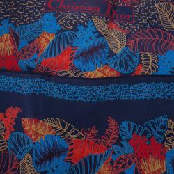 Christian Dior Leaf Print Square Scarf