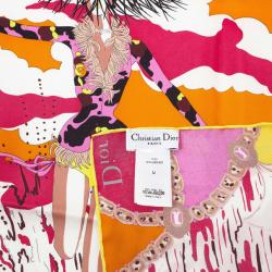 مملوكة مسبقًا Christian Dior Printed Silk Scarf