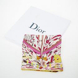 مملوكة مسبقًا Christian Dior Printed Silk Scarf