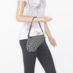 مملوكة مسبقًا Dior Blue Monogram Denim Saddle Bag