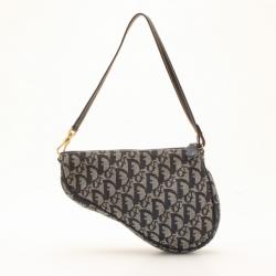 مملوكة مسبقًا Dior Blue Monogram Denim Saddle Bag