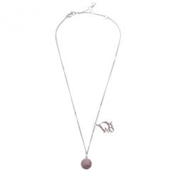 مملوكة مسبقًا Dior Signature Sphere Pink Crystal Necklace