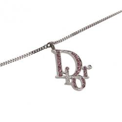 مملوكة مسبقًا Dior Signature Sphere Pink Crystal Necklace