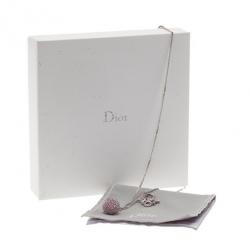 مملوكة مسبقًا Dior Signature Sphere Pink Crystal Necklace