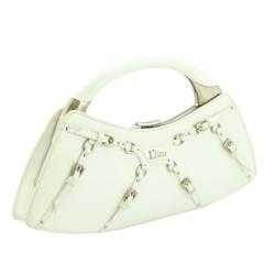 Pre Owned Dior Vintage Leather Fermoir Bag