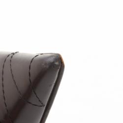 Pre Owned Dior Black Leather Pointed Toe Slides Size 37.5