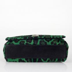 Pre Owned Dolce and Gabbana Leopard Print Calf Hair Shoulder Bag