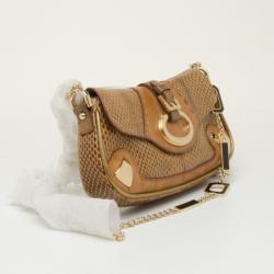 Pre Owned Dolce and Gabbana Small Python Shoulder Bag