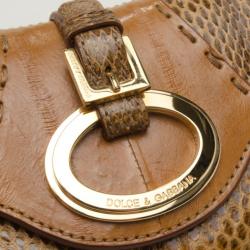 Pre Owned Dolce and Gabbana Small Python Shoulder Bag