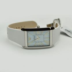 Pre Owned Emporio Armani White Super Slim Unisex Wristwatch