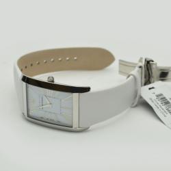 Pre Owned Emporio Armani White Super Slim Unisex Wristwatch