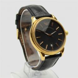 Pre Owned Emporio Armani Rose Gold Plated Pilot Mens Wristwatch 48 MM