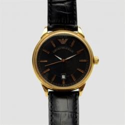 Pre Owned Emporio Armani Rose Gold Plated Pilot Mens Wristwatch 48 MM