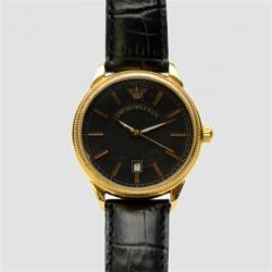 Pre Owned Emporio Armani Rose Gold Plated Pilot Mens Wristwatch 48 MM