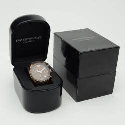 Pre Owned Emporio Armani Stainless Steel Sportivo Chronograph Unisex Wristwatch 