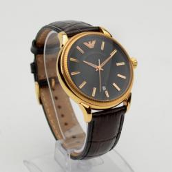 Pre Owned Emporio Armani Stainless Steel Pilot Unisex Wristwatch