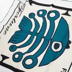 Pre Owned Fendi Fortune Fish Square Scarf