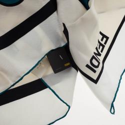 Pre Owned Fendi Fortune Fish Square Scarf