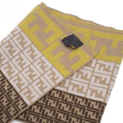 Pre Owned Fendi Zucca Wool Scarf