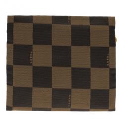 Fendi Brown Checkered Vintage Pouch