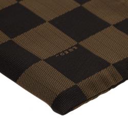 Fendi Brown Checkered Vintage Pouch