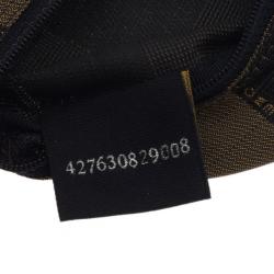 Fendi Brown Checkered Vintage Pouch