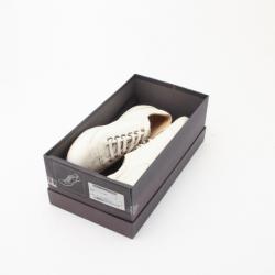 Fendi Cream Leather Lace Up Sneakers Size 41