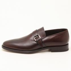 Fendi Brown Leather With Buckle Men's Shoes Size 44