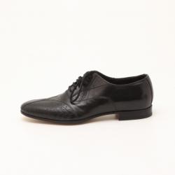 Fendi Black Brogue Lace Up Men Loafers Size 44
