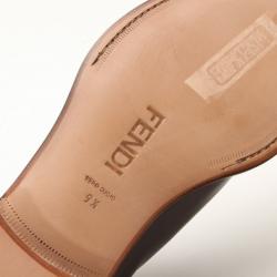 Pre Owned Fendi Brown Leather Men's Loafers Size 43.5