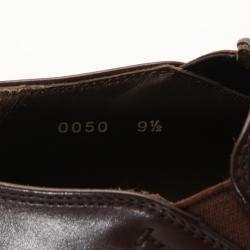 Pre Owned Fendi Brown Leather Men's Loafers Size 43.5